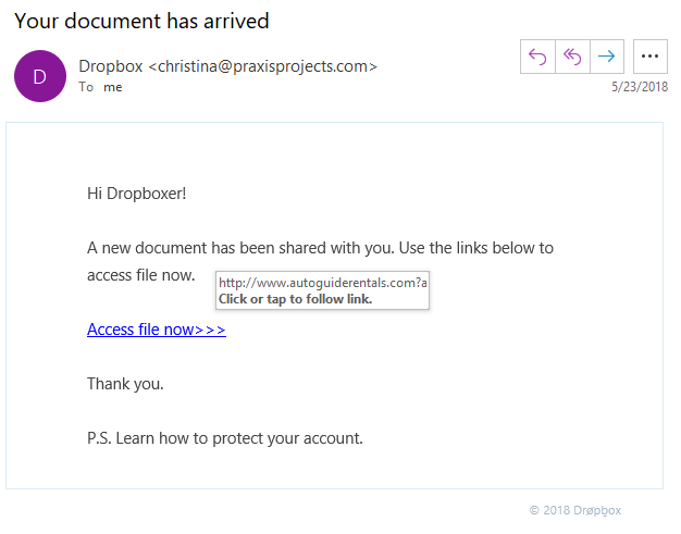Dropbox Phishing: It All Starts with a Simple Email