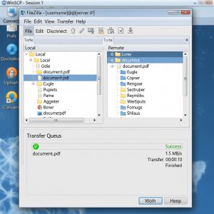 GUI-based SFTP client like FileZilla or WinSCP